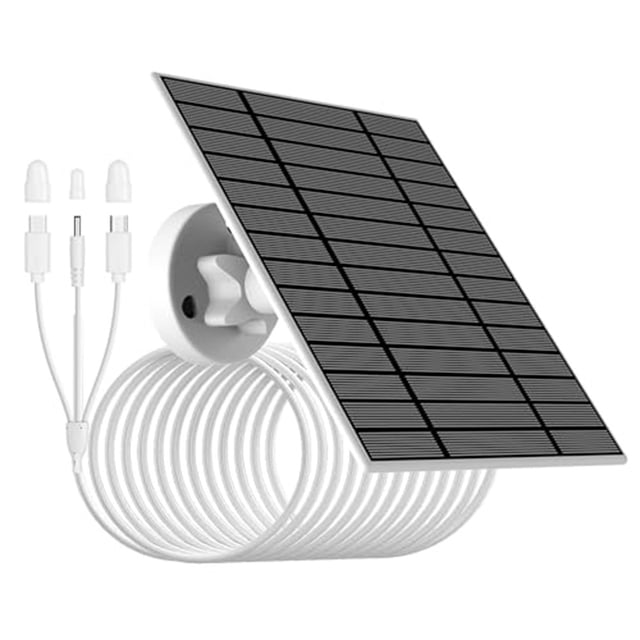 9W 5V Solar Panel With 4M 3 In1 Charging Cable IP66 For Low Power Battery Camera Solar Panel Home Improvement Electrical Supplie