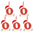 thumbnail image 1 of Agiferg Noël Petit Chapeau Rouge Lettre Pendentif DIY Nom Inscriptible 26 Lettre Pendentif 5PCS, 1 of 5