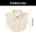 thumbnail image 6 of Women's Detachable Collar Striped Faux Half Shirt Lapel Blouse Collar Insert, 6 of 20