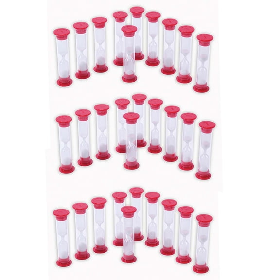Learning Advantage Sand Timers - 1 Minute - 10 Per Pack - 3 Packs