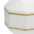 thumbnail image 3 of 6 Inches Marble Frame Octagonal Orb with Stable Base, White, 3 of 4
