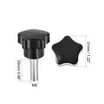 thumbnail image 2 of Clamping Handle Screw Knobs Handle M8 x 25mm Threaded Star-Shape 2 pcs, 2 of 3