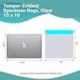 thumbnail image 4 of Clear Tamper-Evident Specimen Bags, Pull Tab Adhesive Closure, 1000 Count, 10 x 10 in, 4 of 7