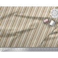 thumbnail image 3 of Soimoi Brown Modal Satin Fabric Vertical Stripe Printed Craft Fabric by the Yard 42 Inch Wide, 3 of 3