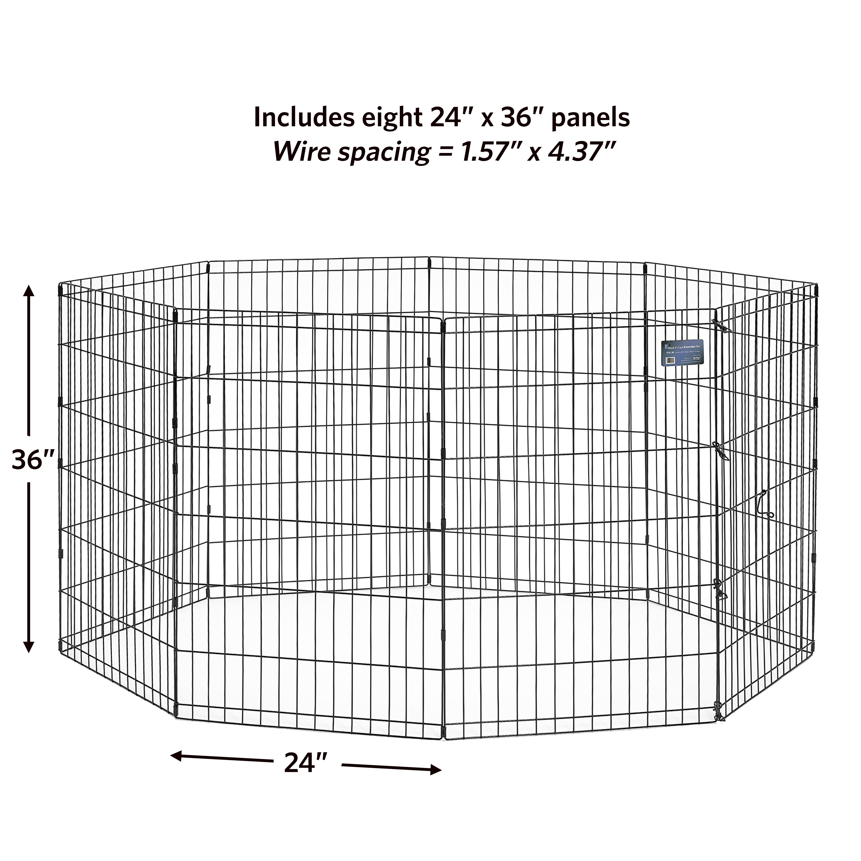 MidWest Homes for Pets Foldable Metal Exercise Pet Dog Playpen Without Door, 36"H - image 3 of 6