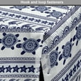 thumbnail image 4 of Underwater Dog Crate Cover, Ornamental Ethnic Style Starfish Tortoise Fishes Pattern with Stripes Cottage, Easy to Use Pet Kennel Cover Small Dogs Puppies Kittens, 7 Sizes, Indigo White, by Ambesonne, 4 of 6