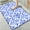 Blue and White Ornate Tile, variant on 1pc Blue Glowing Butterfly Bathroom Rug Bathroom Decor and Accessories- Durable,Anti Slip,And Quick Drying,Suitable For Indoor/outdoor Use - Perfect For Bathrooms,Bedrooms,Kitchens