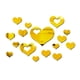 thumbnail image 2 of Set de 16 pegatinas de espejo acrílico en forma de corazón, color dorado, 2 of 4