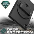 thumbnail image 6 of K-Lion Rugged Case for Samsung Galaxy Tab A8 10.5 inch X200 X205,Kids Friendly Heavy Duty Silicone Case Hand Strap Kickstand Shockproof 3-Layer Protection Cover for Samsung Galaxy Tab A8 10.5 , Black, 6 of 7