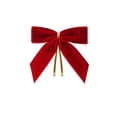 thumbnail image 3 of 12pc Red Velvet Christmas Bows Ornaments for Wreath Tree Garland Mantel Gift Box Holiday Decor, 3 of 7