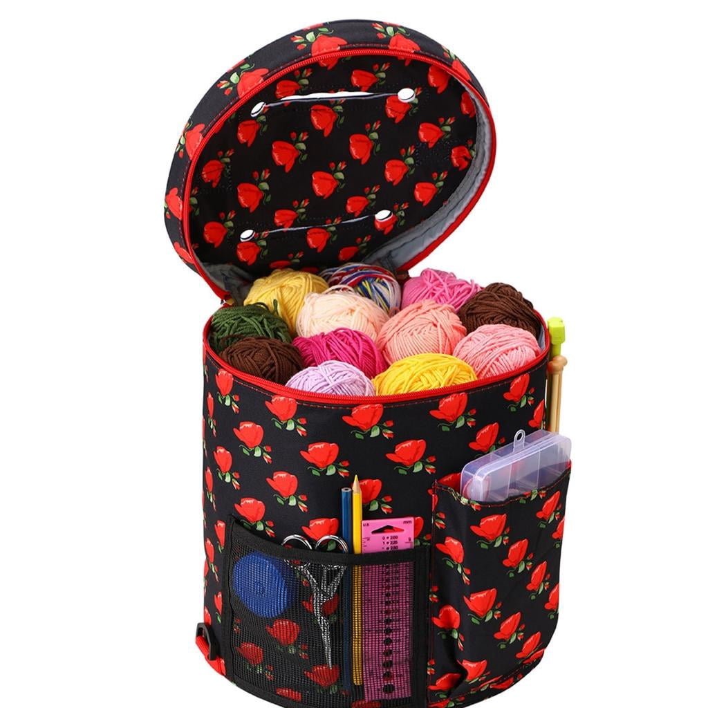 Crochet Bag Crochet Craft Organiser Knitting Bag for Crocheting & Knitting Supplies, Portable Yarn Storage Organiser
