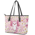 thumbnail image 3 of ZUXONGSY Axolotl Daisy Flower Print Handbag for Women Trendy Travel Purse Portable Shoulder Bag with Zippered for Work Dating, 3 of 6