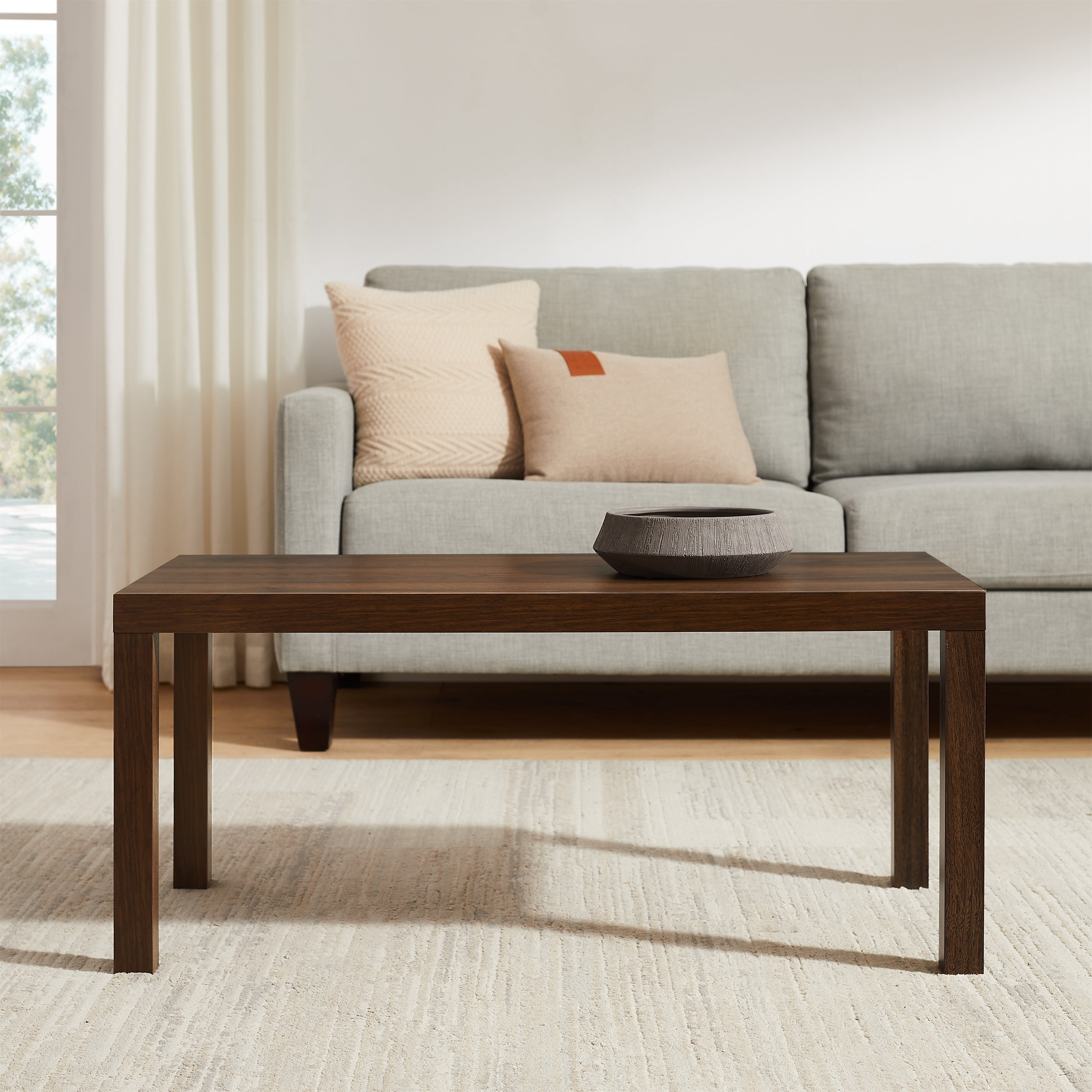 ainstays Parsons Coffee Table, Walnut