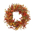 thumbnail image 1 of Corona de otoño artificial, corona de , corona decorativa de bayas de otoño, corona de otoño para puerta delantera, porche, pared del hogar, 35cm, 1 of 8