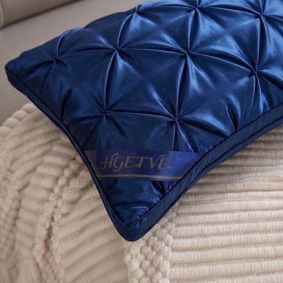 2Pcs,luxury hotel series sleep pillows, skin-friendly pillowcases, comfortable support, resistant to collapse neck protection pillows, suitable for side, back, and stomach sleeping, blue