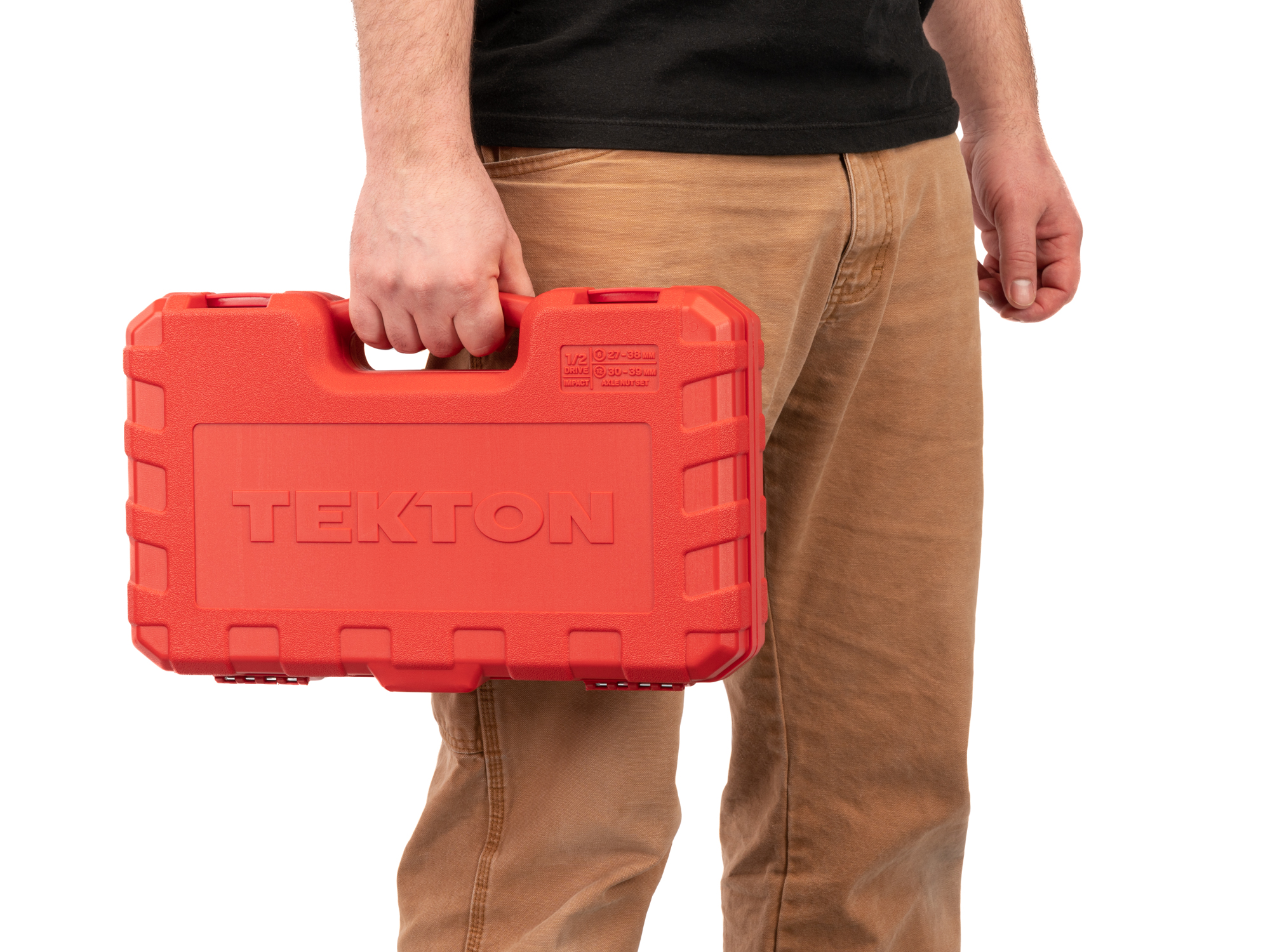 TEKTON 1/2 Inch Drive Deep 6-Point and 12-Point Axle Nut Impact Socket Set with Case, 14-Piece (27 - 39 mm) | SID92341