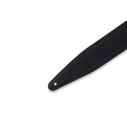 Levy's MG317DRS 2 1/2 Leather White/Black Racing Stripe Guitar/Bass Strap