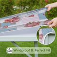 thumbnail image 6 of Pioneer Flower Floral Print Pattern Square Fitted Tablecloth with Elastic Edge,Square Table Cover,Washable Elastic Table Cover for Home Kitchen Party Decor 36"x36", 6 of 6