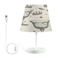 thumbnail image 2 of Glass and Crown Desk Lamp LED Table Nightstand Lamps with 3 Color Temperatures for Home Bedroom Living Room Decor 6x11, 2 of 8