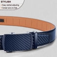 thumbnail image 3 of Men's Belt, Leather Ratchet Belt for Men Dress 130cm,Trim to Fit, 3 of 5