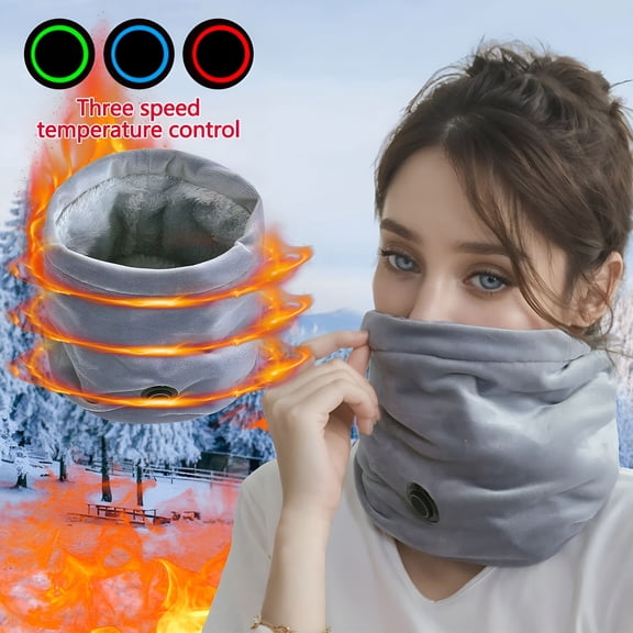 TELOLY 2026 New Heated Neck Gaiter, Winter Usb Heated Warm Scarf, 5V Low Voltage Can Be Heated Cold Proof and Neck Protection for Winter Outdoor Sports
