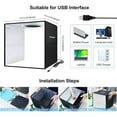 thumbnail image 2 of B-Qtech 16x16 Inch Collapsible Photo Light Box with 12 Backgrounds, Dimmable 3200-6500K LED Lighting, 2 of 9