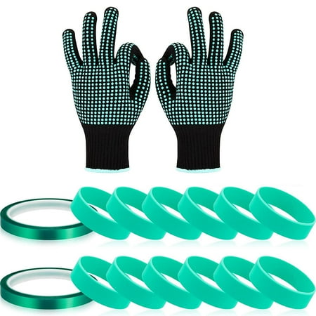 

15 Pcs Sublimation Silicone Bands Kit for 18/20 Oz Skinny Straight Cups with Tape Sleeve Heat Resistant Gloves