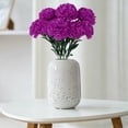 thumbnail image 6 of 1pcs 7 Heads Artificial Carnation Flowers, Faux Silk Flower for Home Decor, PurpIe, 6 of 6