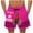 Hot Pink, variant on Mens Graphic Printed Muay Thai Shorts, Bold Designs, Lightweight for Summer Martial Arts Training & Fight Nights