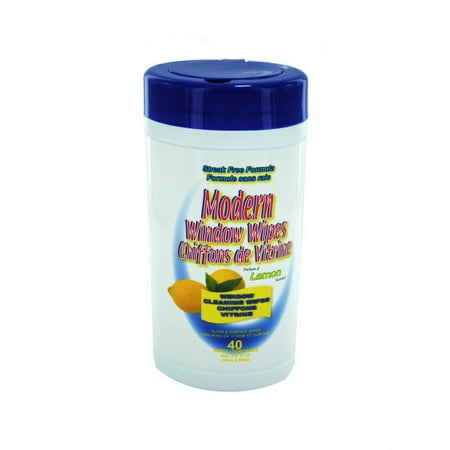 40Pk Glass/Window Wipes, 24 Count