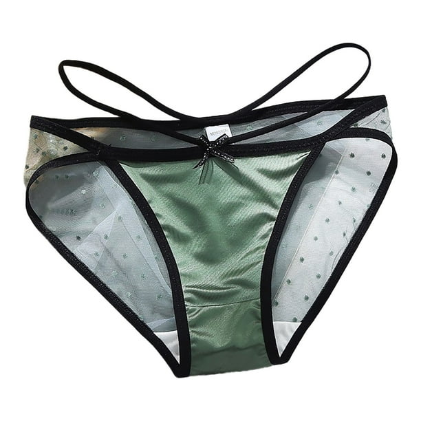 Gibobby Calzones de encaje para mujer Logo de personalizado Tangas a rayas de cintura Bikini tangas personalizadas ropa interior de mujer Verde G Walmart en linea