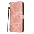 thumbnail image 2 of For Samsung Galaxy S25 Edge 5G 6.7" Flower Embossed Buckle Case, Card Slots/Pocket, PU Leather Flip Wallet Case With Short Wrist Strap,Rose gold,For Galaxy S25 Edge 5G, 2 of 7
