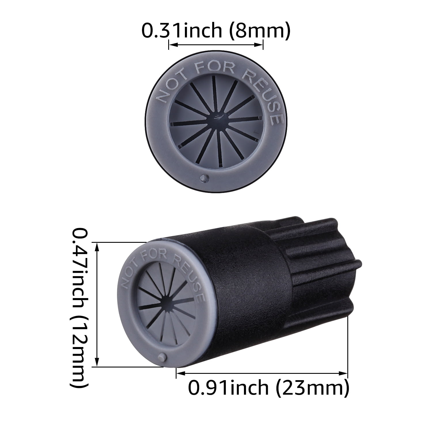20 Pack Low Voltage Wire Connectors, 22AWG-12AWG, for Landscape Lights, Exterior Pathway Lighting, Electrical Twist Seal Elect Wire Nuts, 0.91*0.47"