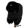 thumbnail image 3 of UTSJKR Winter Trapper Hat for Men Women Warm Windproof Russian Ushanka Hats with Light & Face Mask & Earflaps Outdoor Hat Black, 3 of 3