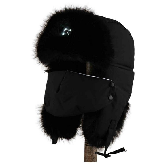 FAWUUDO Winter Hat for Men Women Trapper Hat with Ear Flaps, Windproof Trooper Hat for Cold Weather Hunting Skiing