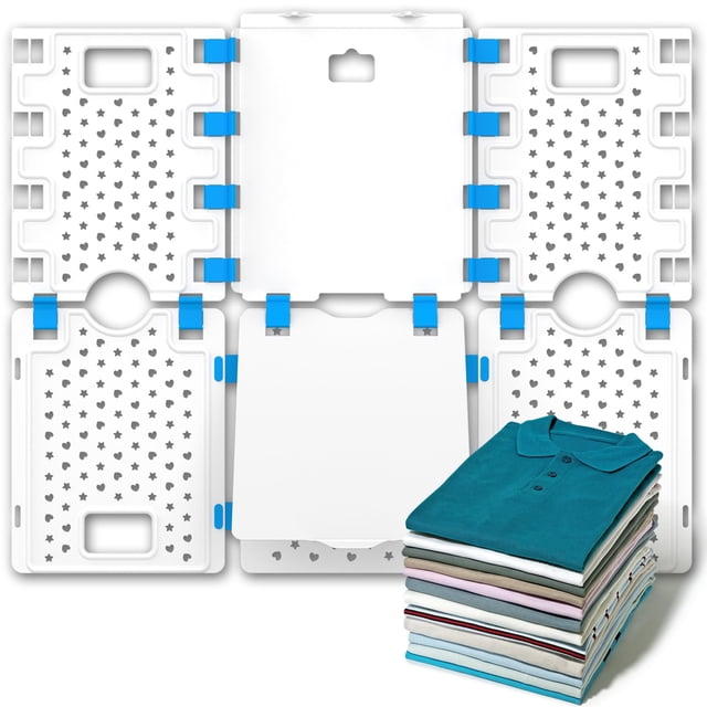 BoxLegend V4 Shirt Folding Board t Shirts Clothes Folder Durable Plastic Laundry folders Folding Boards for Adults and children, White