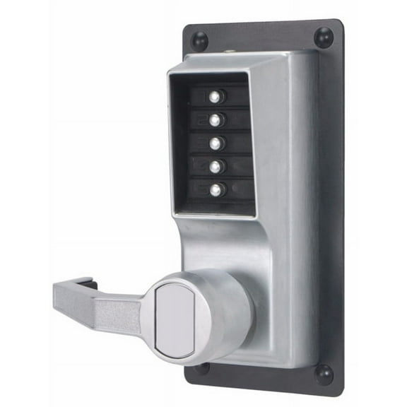 Simplex LRP101026D Right Hand Mechanical Pushbutton Exit Trim Lever Lock & Combination, Satin Chrome