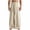 Khaki, variant on Men's Cotton Linen Harem Pants Wide Leg Drawstring Waist Loose Fit Trousers Lightweight Breathable Casual Beach Pants for Summer