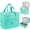 Mint Green, variant on Nail Polish Organizer and Storage,Double-Layer Nail Supplies Carrying Case Bag for 40 Bottles (15ml-0.5 fl.oz) and a Lamp,Portable Nails Polish Holder for Nails Supplies,Khaki
