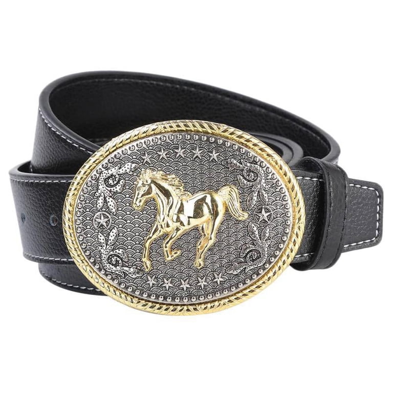 Engraved Animal Horse Oval Cowboy Belt Buckle Rodeo Mens  display picture 2