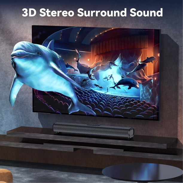 LEFANDI Barre De Son TV Avec Caisson De Basses Et Micro Sans Fil – Son Surround 2.1 Canaux, Bluetooth 5.0, Télécommande, Entrées AUX/HDMI Arc/Optique/Coaxial/USB – Idéal Pour Home Cinéma Et Karaoké
