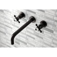 thumbnail image 2 of Kingston Brass KS8025BX Metropolitan Two-Handle 3-Hole Wall Mount Roman Tub Faucet in Oil Rubbed Bronze, 2 of 7