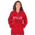 thumbnail image 3 of Its Lit Statue of Liberty US 4th July Unisex Fleece Graphic Zip Up Hoodie Brisco Brands 2X, 3 of 5