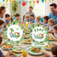 thumbnail image 6 of 80-Piece Dinosaur Birthday Party Supplies Set – Plates, Cups & Napkins for 20 Guests – ‘Three-Rex’ 3rd Birthday Theme – Food-Safe, Thick & Disposable, 6 of 6