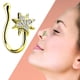 thumbnail image 5 of s falsos de cristal 18G Clip no perforado en s de oro Sunnimix piercings en la nariz, 5 of 7