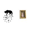 thumbnail image 1 of Reloj colgante silencioso con forma de gato y marco de fotos de resina, soporte para tarjetas, movimiento silencioso, marco de fotos analógico sin tic, 1 of 8