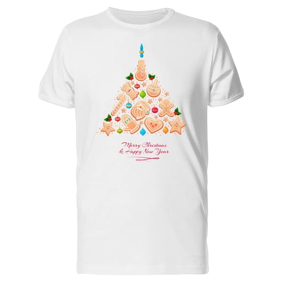 Christmas Tree Made Of Cookies Tee Men's -Image by Shutterstock