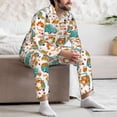 thumbnail image 7 of Lsque Fall Pumpkins And Sunflowers Pattern Long Sleeve Pajama Set for Men - Soft 2-Piece Sleepwear and Loungewear Set with Pockets, Comfy Nightwear-Medium, 7 of 7