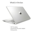 thumbnail image 3 of HP 15.6" FHD Touch, Intel Core i3-1115G4, 8GB RAM, 256GB SSD, Silver, Windows 10 (S mode), 15-dy2132wm, 3 of 15