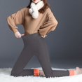 thumbnail image 6 of hoksml Women's Pants Solid Warm Tight Thick Plush Wool Waist Pants Trousers Leggings, 6 of 6